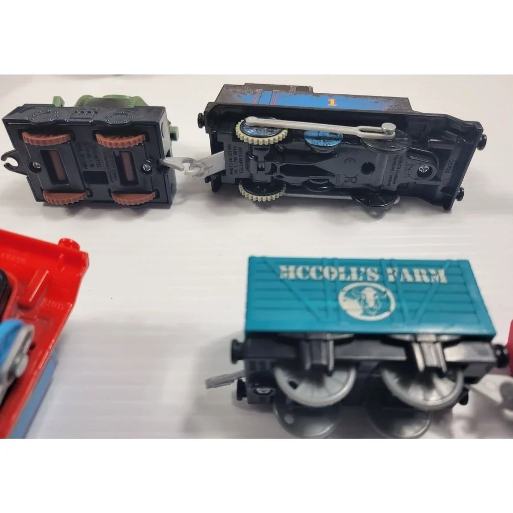 Lot of 4 Mattel‎ 2013 Thomas Train Friends Trackmaster w/ Carts Motorized Tested